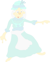 woman in blue dress