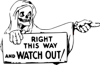 Ghost with sign