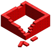brick frame damaged