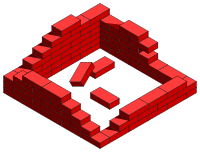brick frame destroyed