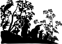Woodland creatures silhouette