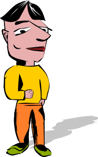Man with green shoes