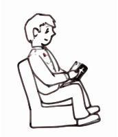 Boy sitting reading