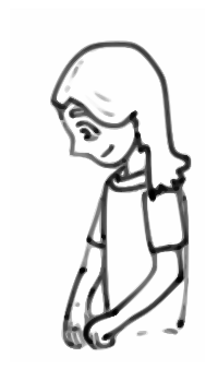Girl looking down