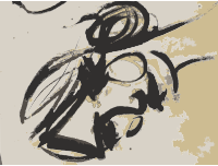 Sumi Ink Girl Head