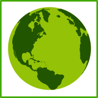 Eco green Earth icon