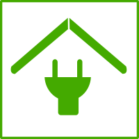 Eco green house icon