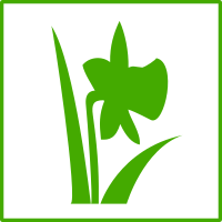 Eco green flower icon