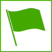 eco green flag icon