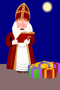 Sinterklaas with presents