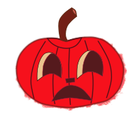 Halloween faces for pumpkins, red