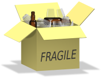 fragile, glass, box, dÅ«Å¾tantys daiktai, stiklinÄ—s, taurÄ—s