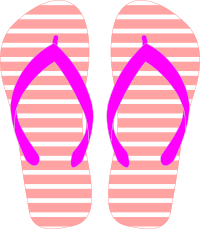 Flipflops with Pink Strap