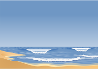 the sandy beach