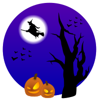 Witch on broom