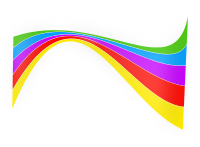 Shiny rainbow ribbon