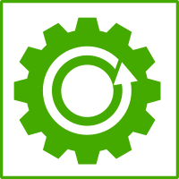 eco green recycling icon