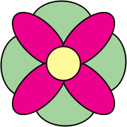 4 Petal Flower Doodle