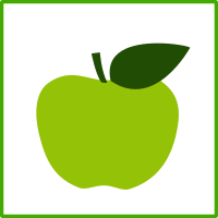 eco green apple, icon