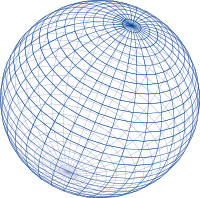 Blue grid sphere