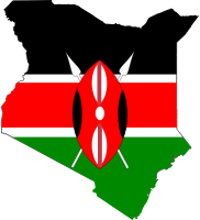 Kenya map flag