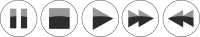 Glossy media player buttons