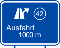 Autobahn Ausfahrt / German highway exit