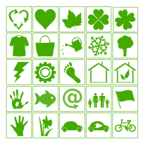 eco green icon set