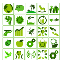 eco green icon set