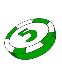 Single casino chip