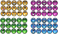 Glossy Smiley Set