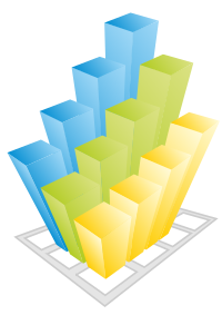 Colorful business 3d Graph