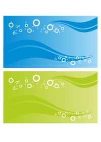 Card with waves