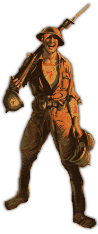 Orange World War One Solider