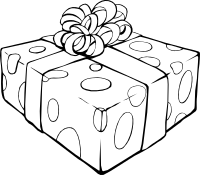 Gift Coloring Page
