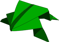 Origami - jumping frog
