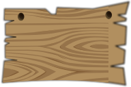 Wooden sign