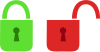 Open and closed lock