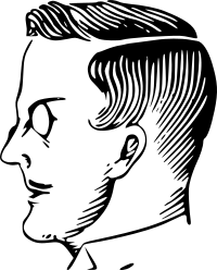 Male Head Profile (Burschenschafter)
