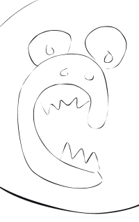 Cartoon screaming monkey