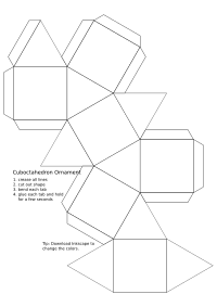 Cubocdehedron for Coloring (Ornament)