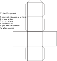 blank cube ornament