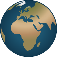 Simple Globe facing Europe and Africa