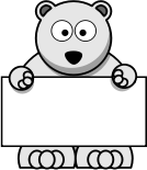 Sign-Holding Polar Bear