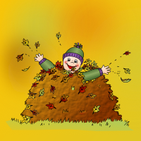 Colored: Leaf pile