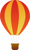 Vertical Striped Hot Air Balloons 2