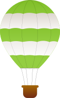 Horizontal Striped Hot Air Balloons 2