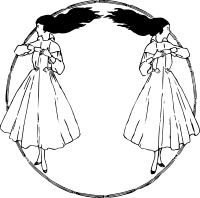 Two Girls Circle Frame