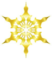Snowflake 8 (gold)