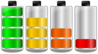 Battery levels. Niveles de carga de baterÃ­a